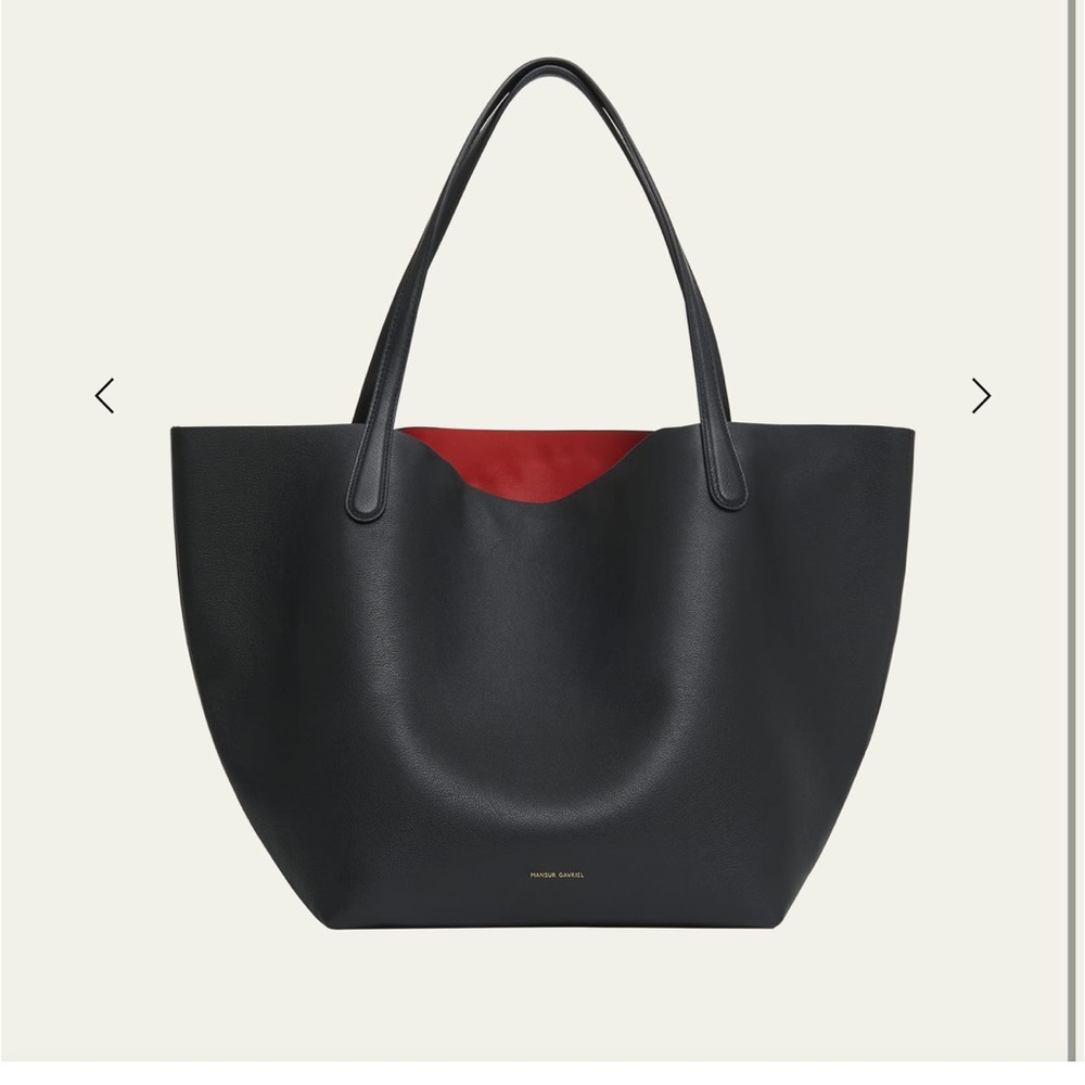 Mansur Gavriel Black and Red Tote Bag